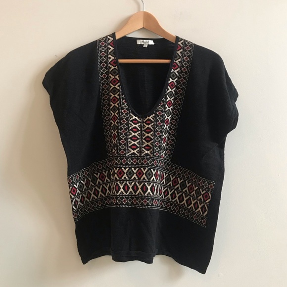 Madewell Tops - Madewell Boho Embroidered Peasant Top